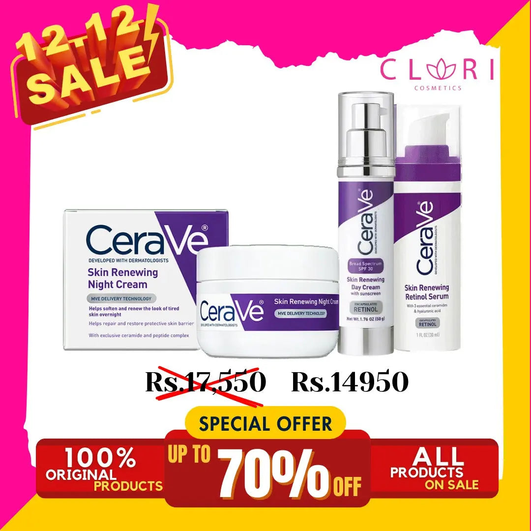 CeraVe Skin Renewing Night Cream 48g + Day Cream 50g + Retinol Serum 30 ml