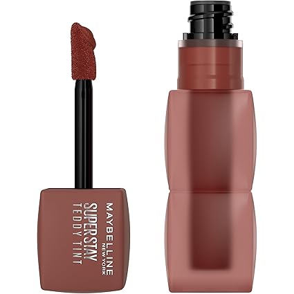 MAYBELLINE Super Stay Teddy Lip Tint, Long Lasting Matte Lipstick For Up To 12HR Wear, Wild At Heart, 1 Count
