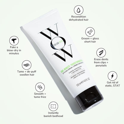 COLOR WOW One Minute Transformation – Instant frizz fix| Nourishing styling cream smooths, tames + defrizzes on the spot| Avocado oil + Omega 3’s hydrate,...