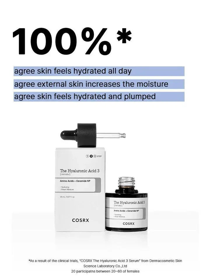 COSRX The Hyaluronic Acid 3 Serum | Deep Hydration Serum for Dry, Dehydrated & Sensitive Skin in Pakistan